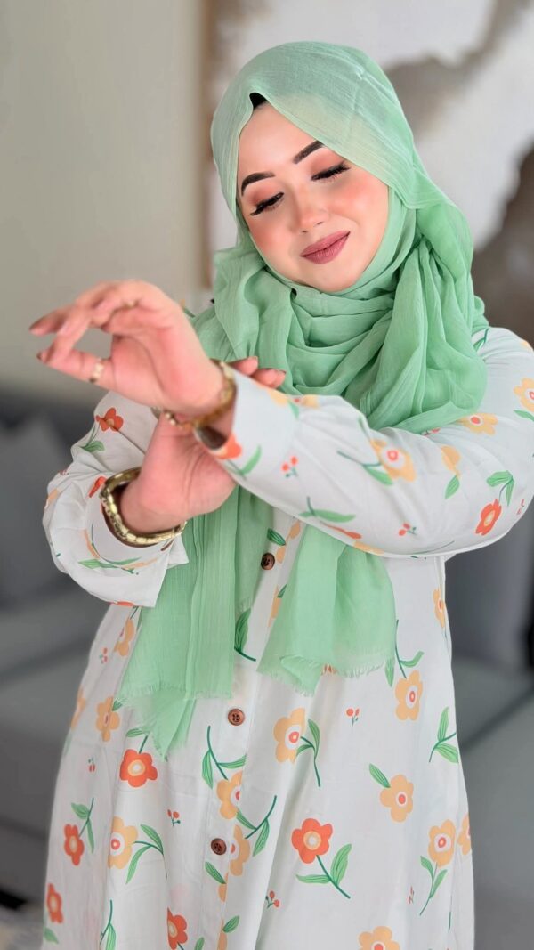 Ready-made Two‑Piece Set — Premium Dubai Silk, Floral Digital Print