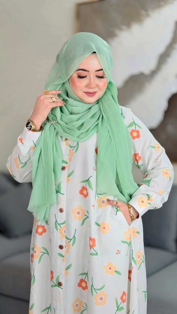 Ready-made Two‑Piece Set — Premium Dubai Silk, Floral Digital Print