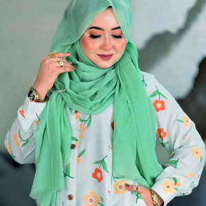 Ready-made Two‑Piece Set — Premium Dubai Silk, Floral Digital Print